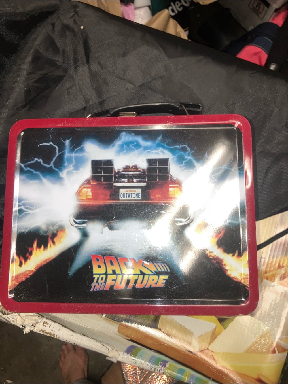 Back to the Future Red Metal Collectible Lunchbox